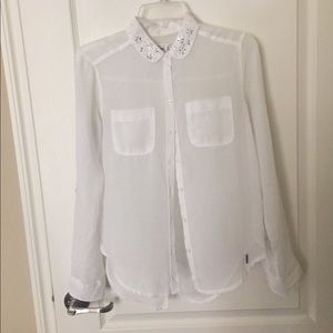 Abercrombie & Fitch Sheer Collared Shirt